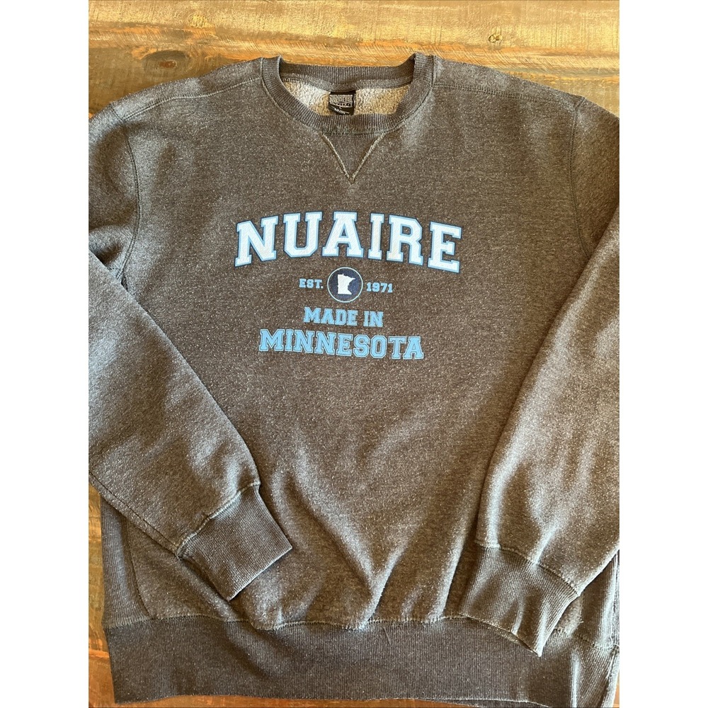 Minnesota NUAIRE Sweatshirt Adult Large GRAY Pullover Crewneck